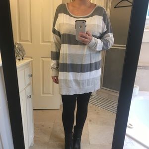 Striped tunic sweater/dress